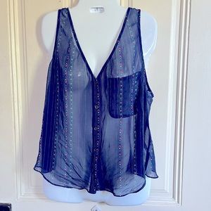 Forever 21, size L, sheer sleeveless top